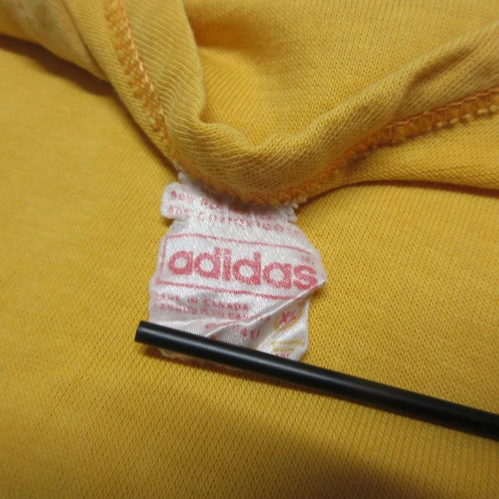 Vintage 80s 90s adidas single stitch hem‎ cuffed crew neck t-shirt XL